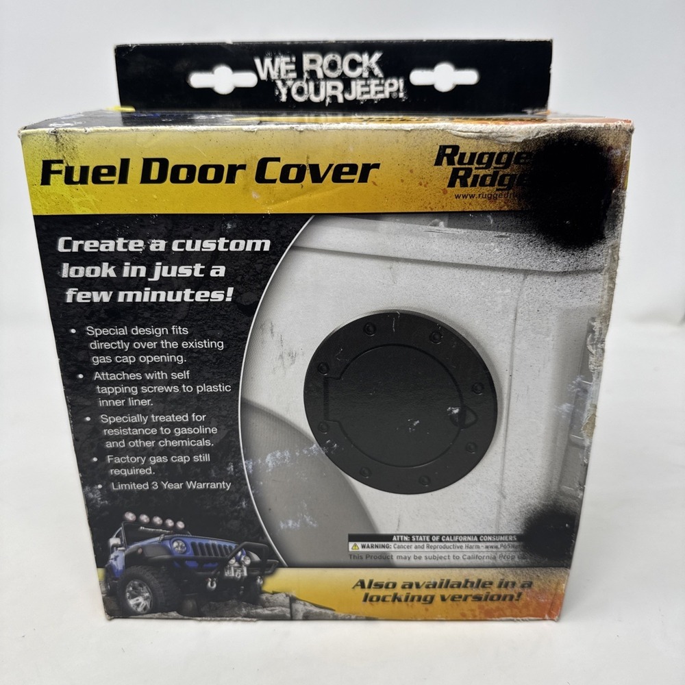 Rugged Ridge 11229.05 Black Non-Locking Gas Cap Door for‎ Jeep Wrangler JK